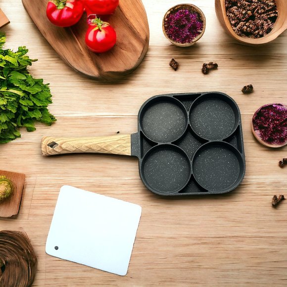 BreakFastMate 4 Hole Non-stick Frying Pan for Egg, Pancake, Steak, omelet - Picture 5 of 5